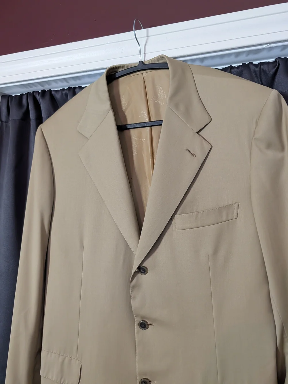 BRIONI Tan Palatino Wool Men's Italian Single-Breasted Sport Coat Jacket 42R
